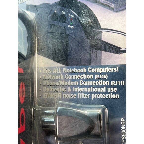 Cyber Power Notebook Surge Protector Fits All Notebook Computers Network Connect - Picture 3 of 6